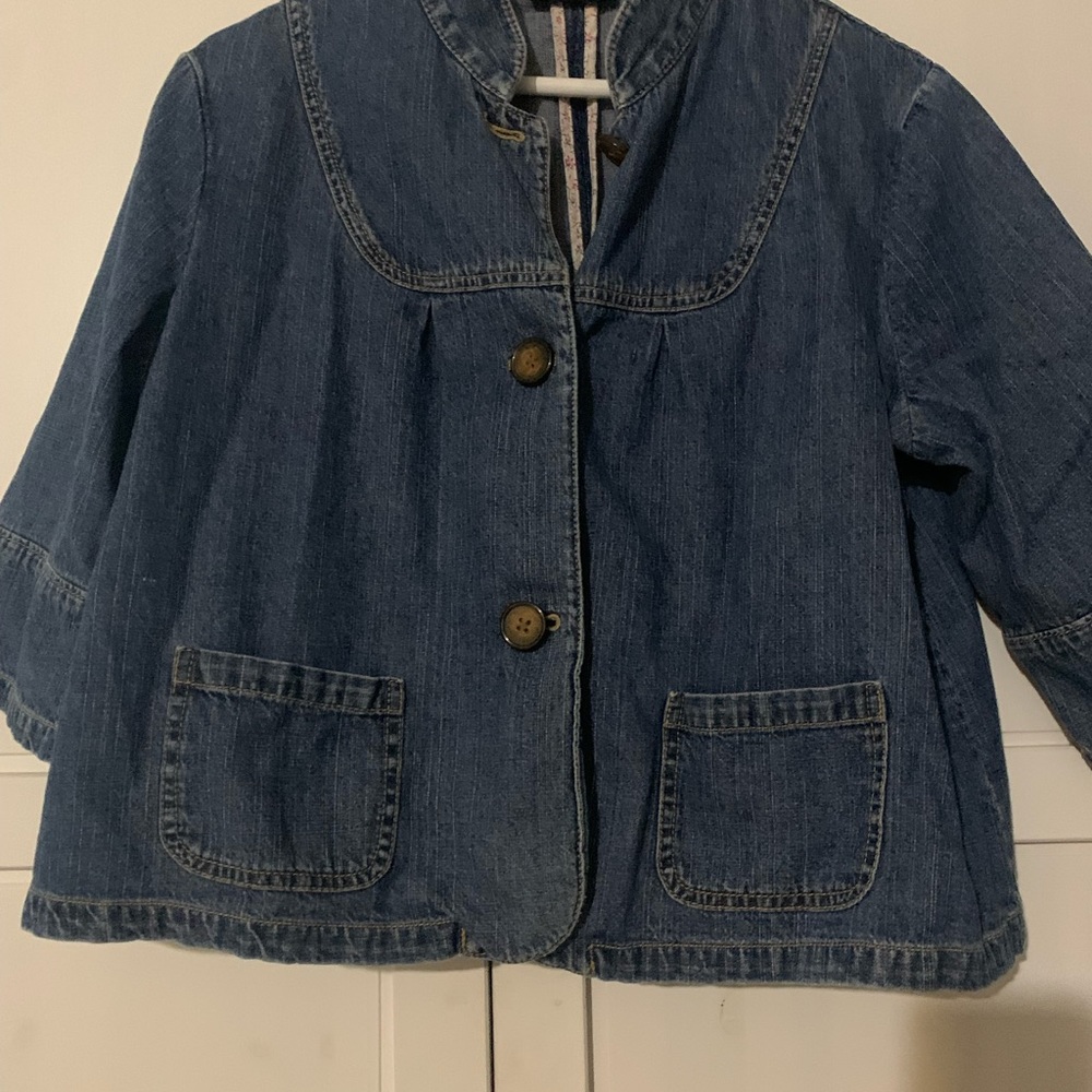 Relativity Short Denim Jacket Women’s Large - Picture 4 of 5